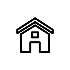Home icon. symbol of House or Building with trendy flat line style icon for web site design, logo, app, UI isolated on white background. vector illustration eps 10