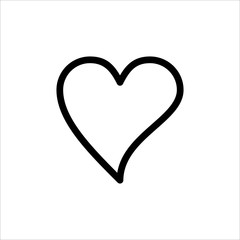 Love icon. symbol of heart or love with trendy flat line style icon for web site design, logo, app, UI isolated on white background. vector illustration eps 10