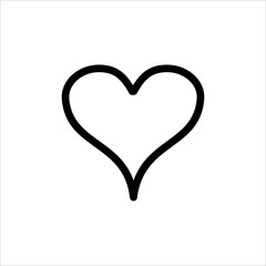 Love icon. symbol of heart or love with trendy flat line style icon for web site design, logo, app, UI isolated on white background. vector illustration eps 10