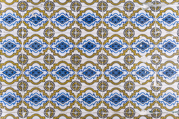 Traditional ornate portuguese decorative tiles