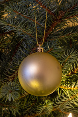 Fototapeta na wymiar Christmas, Various Christmas tree ornaments with focus on Christmas tree balls