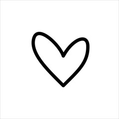 Love icon. symbol of heart or love with trendy flat line style icon for web site design, logo, app, UI isolated on white background. vector illustration eps 10