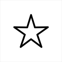 Vector star icon. symbol of rating or favorite with trendy flat outline style icon for web site design, logo, app, UI isolated on white background