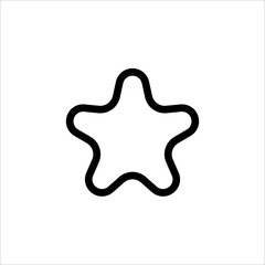Obraz premium Vector star icon. symbol of rating or favorite with trendy flat outline style icon for web site design, logo, app, UI isolated on white background