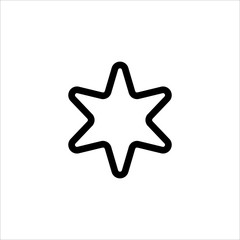 Vector star icon. symbol of rating or favorite with trendy flat outline style icon for web site design, logo, app, UI isolated on white background