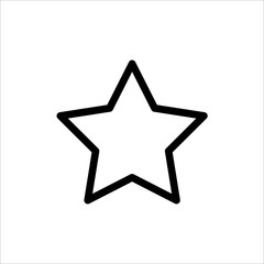 Vector star icon. symbol of rating or favorite with trendy flat outline style icon for web site design, logo, app, UI isolated on white background
