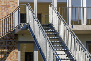 Stairs to a terraced, Townhouse