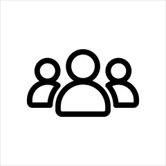 Group icon. symbol of business people or member profile with trendy flat style icon for web site design, logo, app, UI isolated on white background. vector illustration eps 10