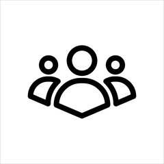 Naklejka premium Group icon. symbol of business people or member profile with trendy flat style icon for web site design, logo, app, UI isolated on white background. vector illustration eps 10