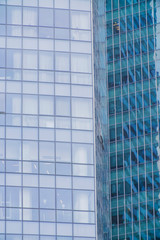 facade of skyscraper business center close-up of the city background