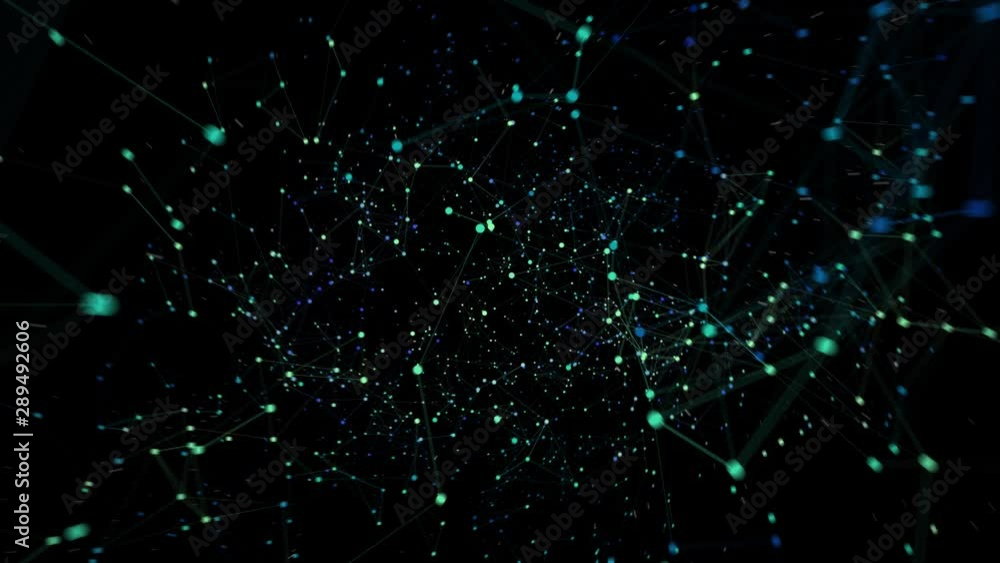 Poster 4k animated background of interconnected dots