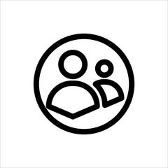 Group icon. symbol of business people or member profile with trendy flat style icon for web site design, logo, app, UI isolated on white background. vector illustration eps 10