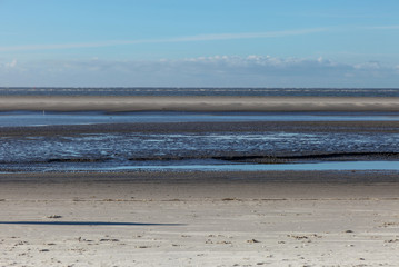 Sunset on the North Sea beach, Langeoog