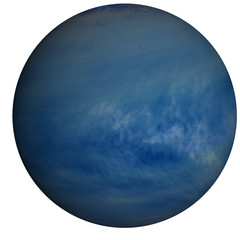 Planet neptune of solar system with atmosphere isolated. Fiction blue planet. 3D render. Elements of this image furnished by NASA. © ALEXANDR YURTCHENKO
