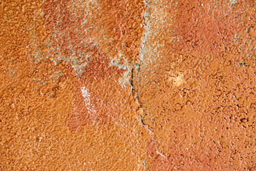 Beautiful background wall cracked and carelessly painted