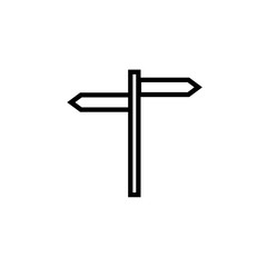 The signpost icon. Pointer symbol. Flat Vector illustration