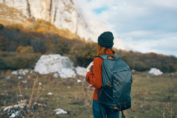 hiker on top of mountain