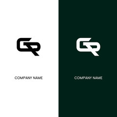 combination of letter G and R monogram logos