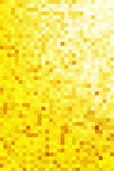 Illustration of Glittering golden background with a square pattern. Added light. 四角い模様が入ったキラキラと輝く金色の背景素材のイラスト 光あり