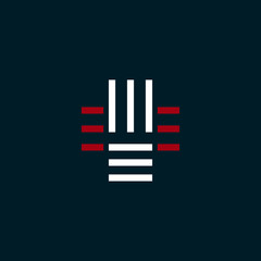 Plus Line Abstract Symbolic Modern icon Logo Design Template Element Vector Illustration