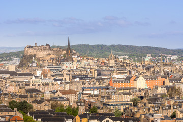 Fototapeta na wymiar Edinburgh Castle Scotland UK beautiful city landmark architecture old town medieval