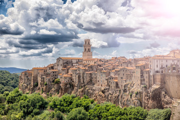 Fototapeta premium landscape of Pitigliano, tuscany, italy 