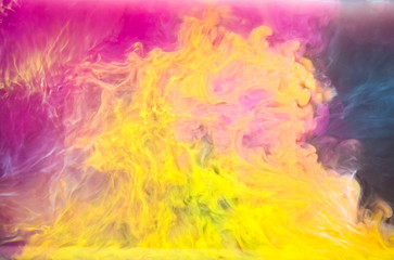 colorful smoke on dark background