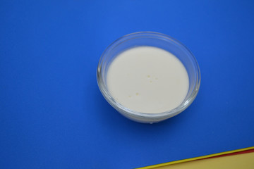 Obraz na płótnie Canvas milk in a bowl