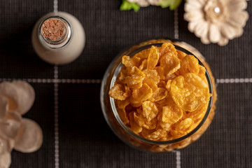 top angle shot of cornflakes