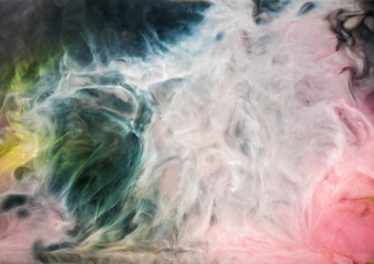 colorful smoke on dark background