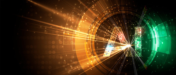 Conceptual technology illustration of artificial intelligence