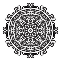 Abstract mandala graphic design decorative elements isolated on white color background for   ancient geometric concepts