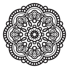 Abstract mandala graphic design decorative elements isolated on white color background for   ancient geometric concepts