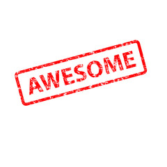 awesome stamp. grungy red awesome   sign 
