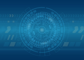 Obraz premium Abstract futuristic background on a blue background - vector illustration