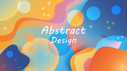 Abstract colorful geometric vector background. Liquid gradient shape with halftone and light effects. Design with bright colors. Vector that can be used to design websites, brochures, wallpapers.