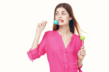 young woman with toothbrush