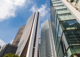 Obraz premium 青空と東京西新宿ビル群