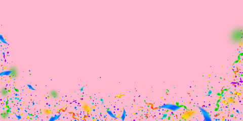 Streamers and confetti. Colorful tinsel and foil r