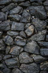 black stones wall - textures and backgrounds