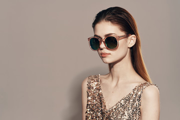 portrait of young woman in sunglasses