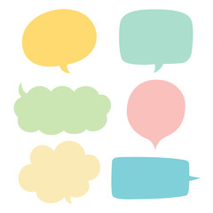 Set of colorful speech bubbles