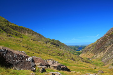 Fototapeta na wymiar High mountains of Wales in United Kingdom