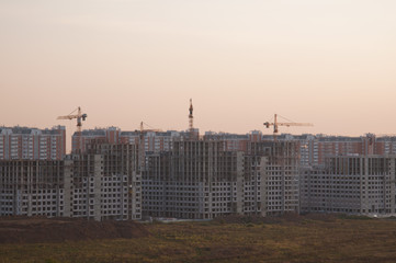 construction of a multi-story residential area