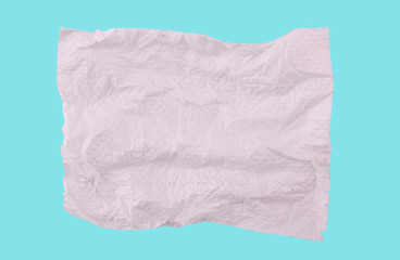 toilet paper  isolated on the blue background