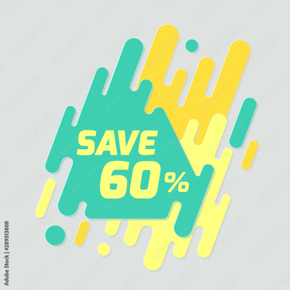 Poster sale banner dynamic wavy form with irregular parallel rounded lines on light background. advertising