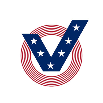 united states style check mark, vector illustration