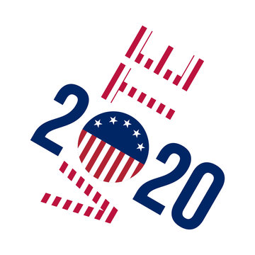 vote 2020 united states emblem, vector illustration