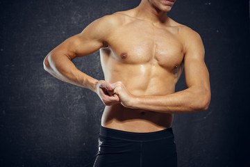 Fototapeta premium young man with naked torso