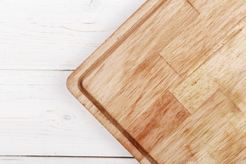 cutting board on the table